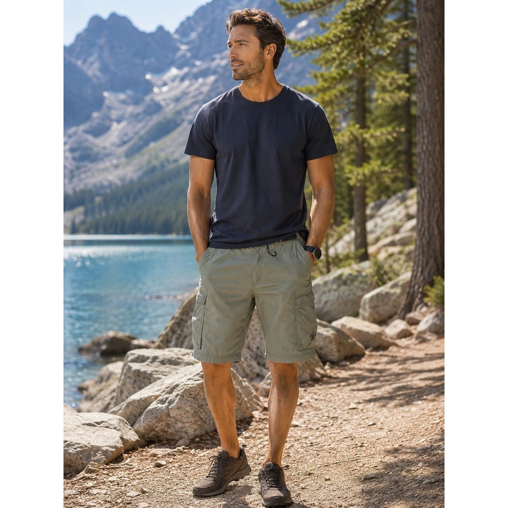 BOY SCOUTS OF AMERICA Adult Small Army Green Cargo Shorts -1221